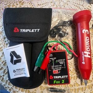 TRIPLETT Cable Tester Fox 2 & Hound 3 Set with Case & manual NEW!
